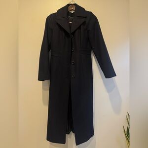 Laundry By Shelli Segal Classic Navy Trench Coat Size Large